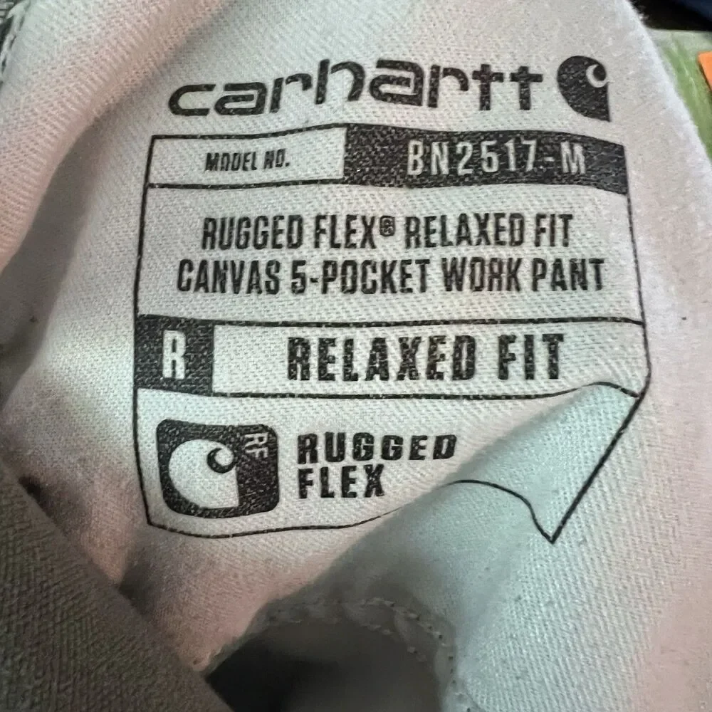 Carhartt Rugged Flex Relaxed Fit Canvas 5 Pock Work Pants BN2517-M Men's 40x32